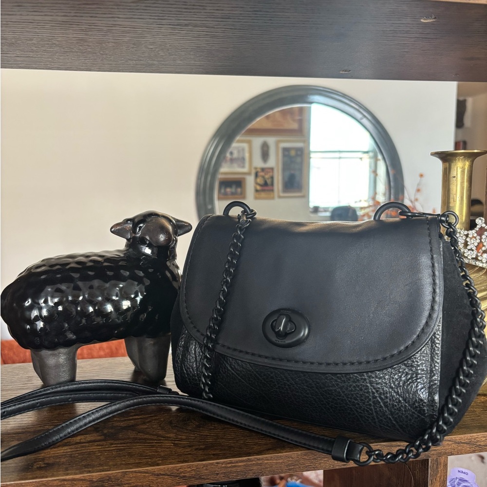 Coach Black Leather Crossbody Bag - Picture 2 of 11